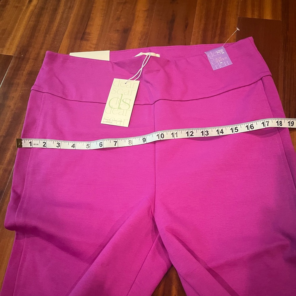 Dear Scarlett Magic Pants Plus 1X Skinny Trouser Magenta Purple Pink Pull On New - Picture 9 of 11